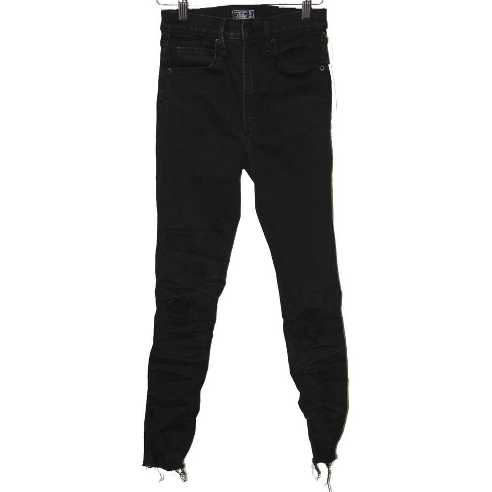 Abercrombie & Fitch Ultra High Rise Super Skinny Jeans Black Denim Size 25 0 S